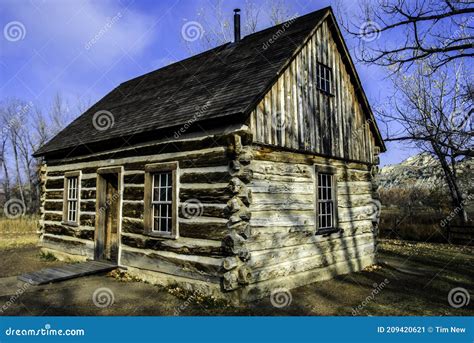 Pioneer days - Log Cabin stock image. Image of national - 209420621