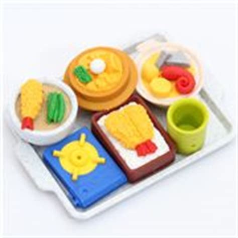 Iwako erasers Japanese food 6 pieces set - Food Eraser - Eraser ...