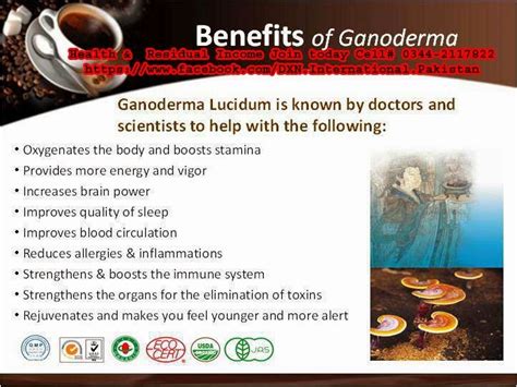 Benefits of Ganoderma Lucidum | DXN Pakistan