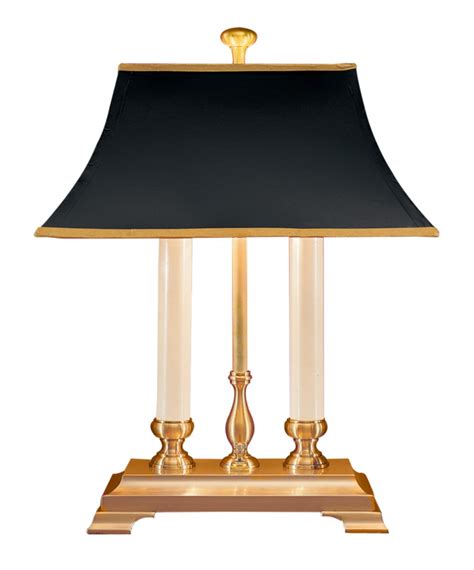 Twin Candle Brass Desk Lamp by Wildwood Lamps - 13" - Fine Home Lamps