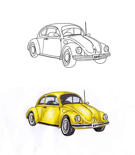 Vw Bug Drawing at GetDrawings | Free download