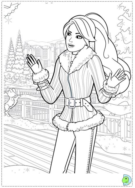 Barbie in a Perfect Christmas coloring page- DinoKids.org