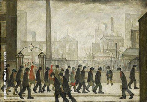 Reproduction of Returning from Work 1929 by L-S-Lowry | Oil Painting Replica On ...