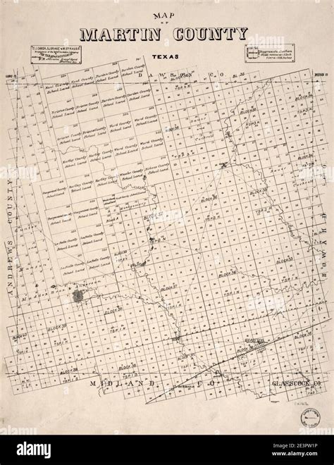 Map of Martin County, Texas Stock Photo - Alamy