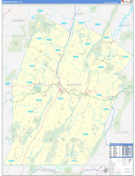 Maps of Bedford County Pennsylvania - marketmaps.com