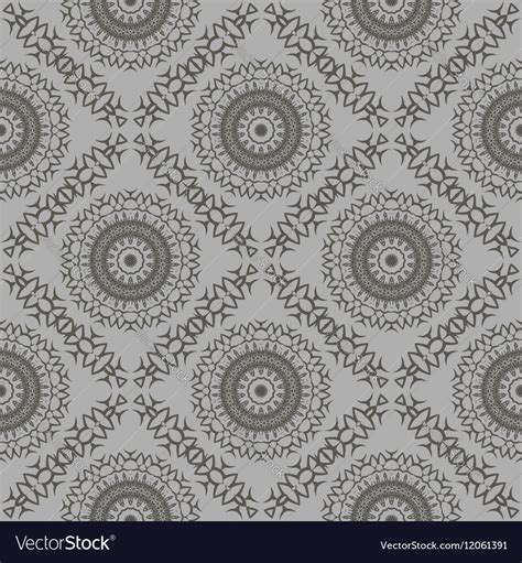 Grey ornamental seamless line pattern Royalty Free Vector