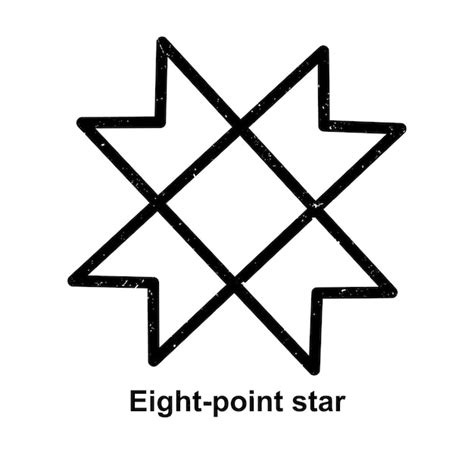 Premium Vector | North African Amazigh Berber Symbol Meaning Eight point star symbol in Amazigh ...