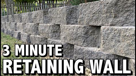 How to build a retaining wall in 3 minutes - YouTube