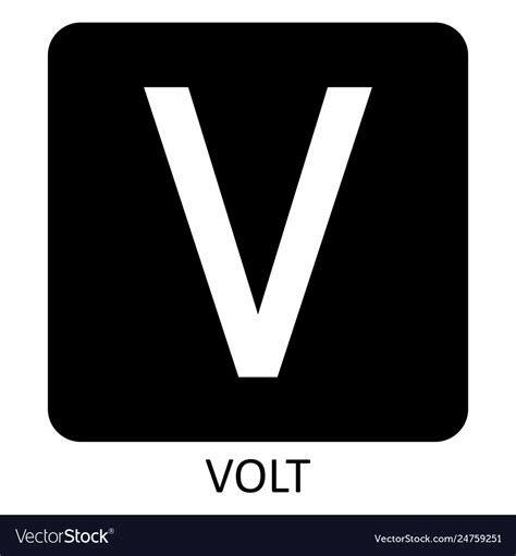 Volt v symbol Royalty Free Vector Image - VectorStock