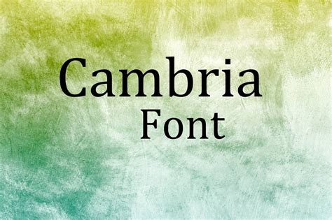 Cambria Font Free Download