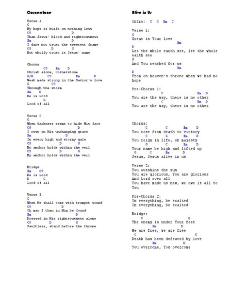 Hillsong Chords | PDF | Song Structure | Sin