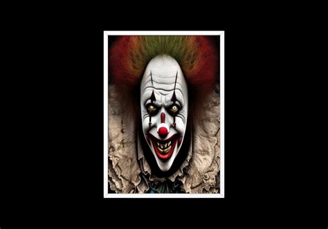 Creepy Clown, Scary Circus Clown, Digital Download, Instant Download ...