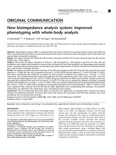 (PDF) New bioimpedance analysis system: Improved phenotyping with whole ...