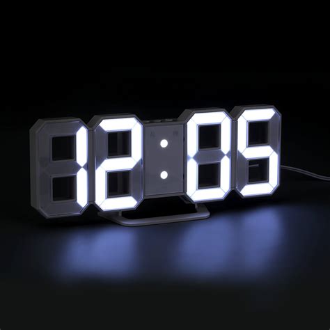 White Digital Clock With Numbers