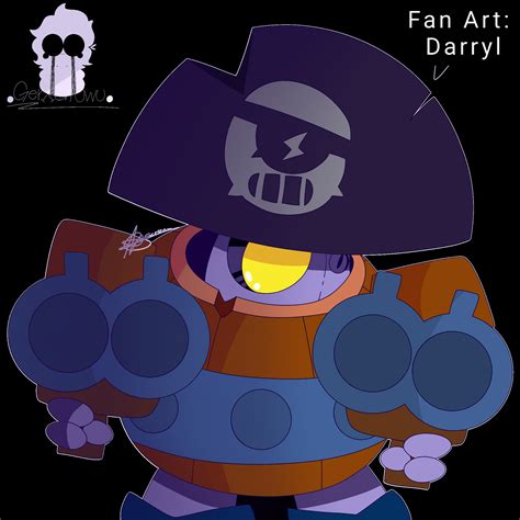 Darryl Fan Art By: Gerxon uwu : r/Brawlstars