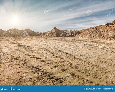 Sand Pit. Sand Special for Construction Stock Photo - Image of outdoors ...