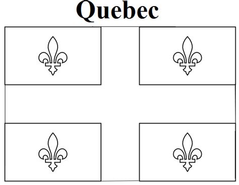 Geography Blog: Quebec Flag Coloring Page