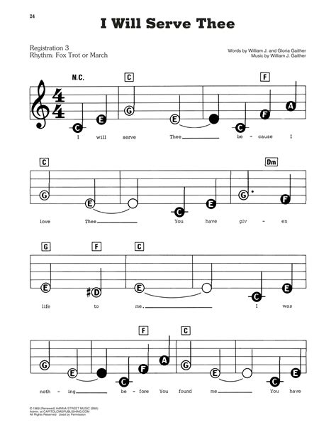 I Will Serve Thee Sheet Music | Bill & Gloria Gaither | E-Z Play Today