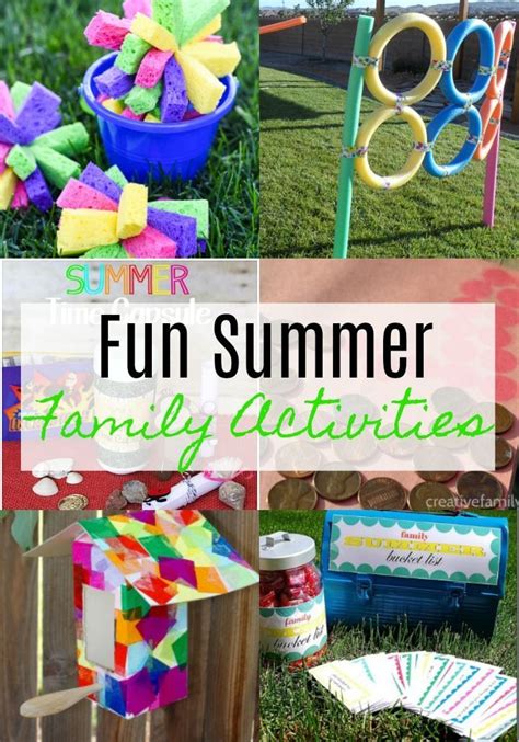 Fun Summer Family Activities | Summer family activities, Fun projects for kids, Family activities