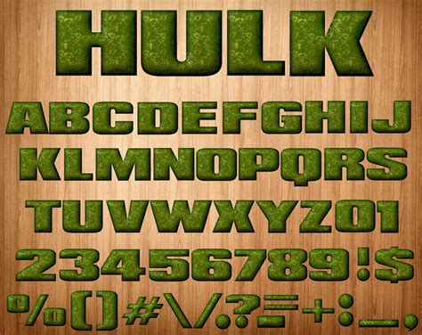 Hulk font png Hulk alphabet Hulk letters Hulk clipart | Etsy