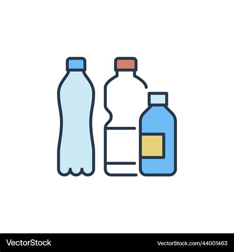 Plastic bottles recycling concept colored Vector Image