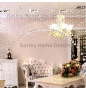 Arch shape white crystal string for partition spaces FOR 12FT AREA | RasmyHomeDecors
