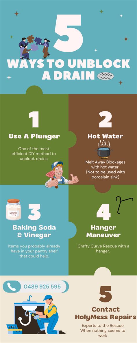 5 Ways To Unblock A Drain At Home 2024 (Infographic)