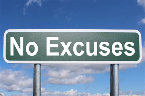 No Excuses - Free of Charge Creative Commons Highway sign image