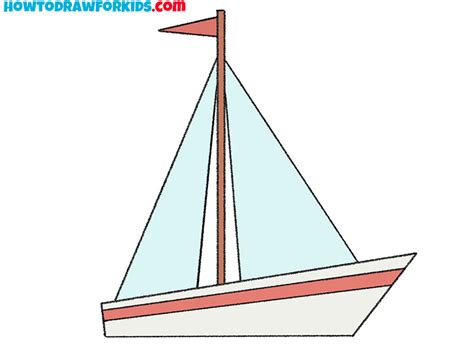 How to Draw a Sailboat - Easy Drawing Tutorial For Kids