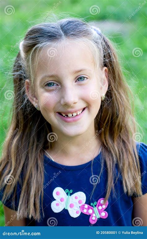 Laughing little girl stock image. Image of eyes, meadow - 20580001