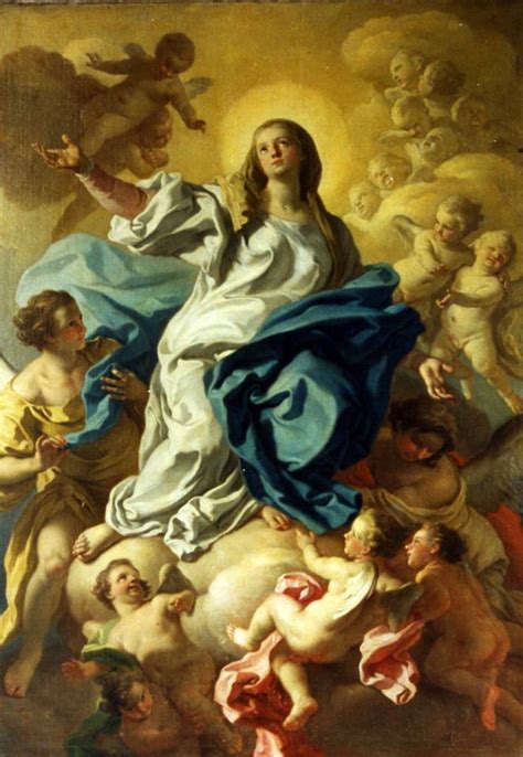 All about Mary. - A painting of the Assumption of Mary in the church...