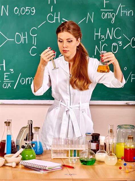 Chemistry Teacher at Classroom Stock Image - Image of knowledge, adult: 52688053