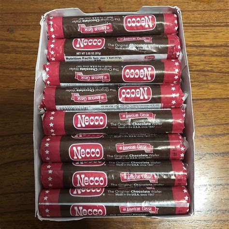 Necco Wafers Chocolate Candy 24ct Case Full-Size Rolls FREE SHIPPING | eBay | Necco wafers ...