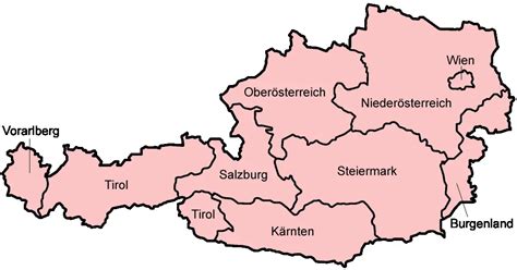 Austria Map In German