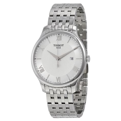 Tissot Tradition Silver Dial Stainless Steel Men's Watch T0636101103800 - Tradition - T-Classic ...