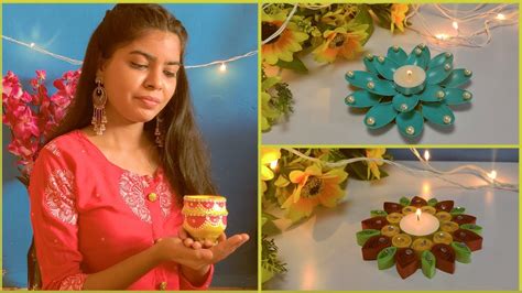 4 Amazing DIY DIWALI DECORATION ideas at Home || DIY Diwali Candles || S crafts - YouTube