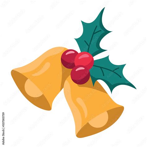 merry christmas bells Stock Vector | Adobe Stock