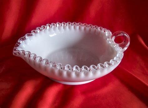 Fenton Silver Crest Heart Shape Candy Dish