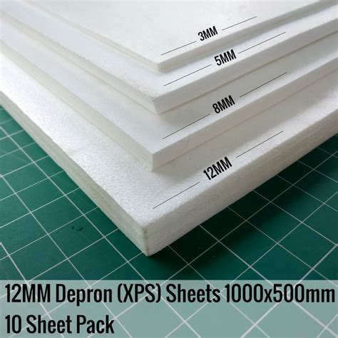 12MM Depron 1000x500mm 10 Sheets Pack - Vortex-RC