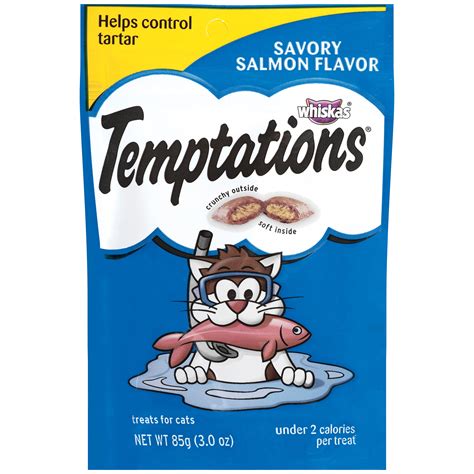 Whiskas Temptations Treats for Cats, Savory Salmon, 3.0 oz (85 g)