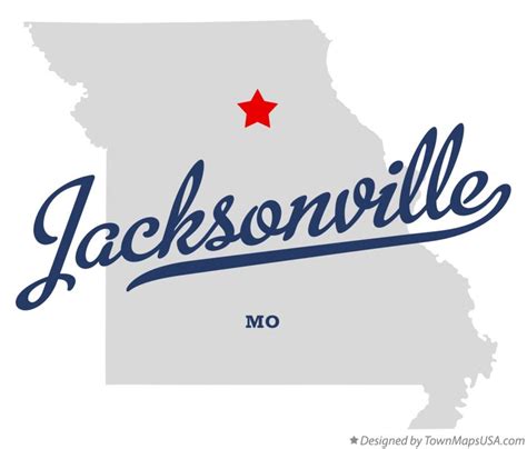 Map of Jacksonville, MO, Missouri