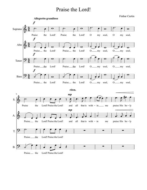 Praise the Lord! Sheet music for Voice | Download free in PDF or MIDI | Musescore.com