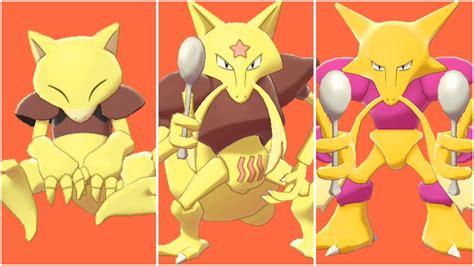 FULL ABRA EVOLUTION TEAM! Shiny Abra, Shiny Kadabra, Shiny Alakazam ...