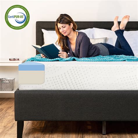 Best Choice Products 10-Inch Dual Layered Gel Memory Foam Mattress w/ CertiPUR-US Certified Foam ...