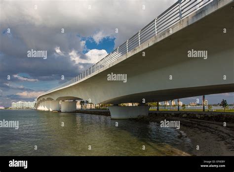 John Ringling Causeway or Ringling Bridge over Sarasota Bay from ...