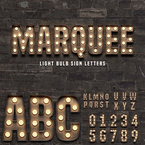 Marquee Light Bulb Sign Letters | Free download