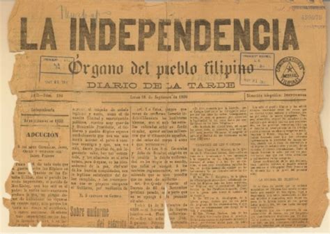 La Independencia Came Out First issue on September 3, 1898