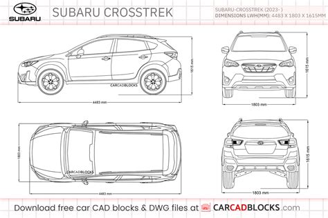 Subaru Free CAD Blocks, DWG File - CarCadBlocks