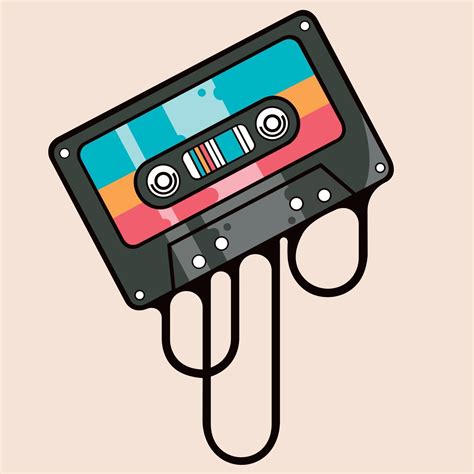 Colorful music cassette tape 2182018 Vector Art at Vecteezy