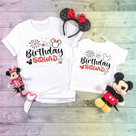 Birthday Squad Shirts Mickey Mouse Shirts Disney Squad Shirt - Etsy